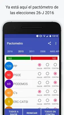 Pactometro android App screenshot 3